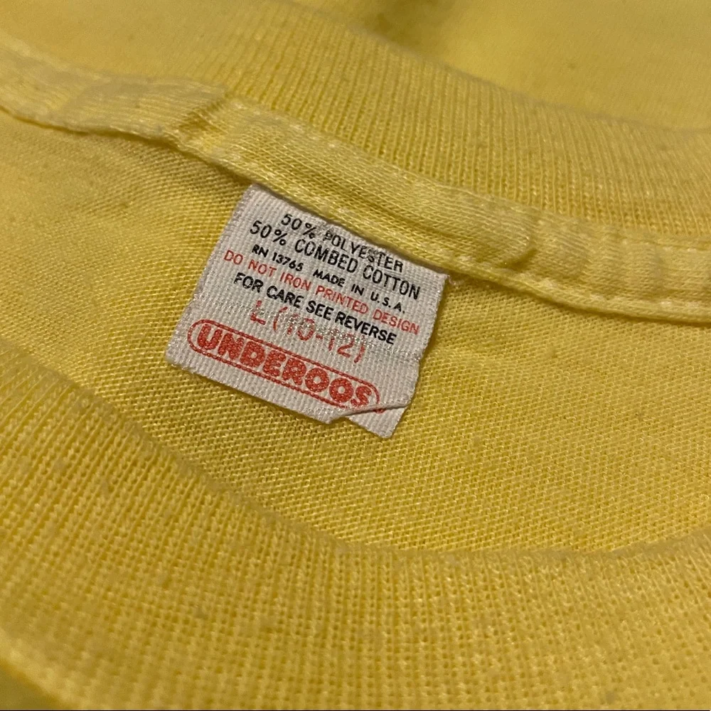 Underoos VTG 1982 Pac-Man yellow tee sz L (kids)